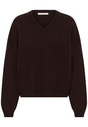 Gestuz, MANZI  PULLOVER - Striktrøje - ganache