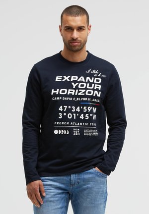 Camp David, CAMP DAVID LANGARMSHIRT MIT 3D-RUBBER-PRINT - Long-sleeved top - blue navy