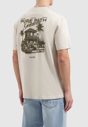 CREWNECK - Print T-shirt - sand