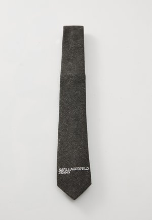 TIE UNISEX - Tie - visual washed black