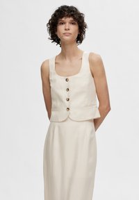 Selected Femme - SLFADDIA - Vest - sandshell Väikepilt 1