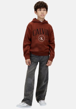 Calvin Klein Jeans, CALVIN CK CIRCLE HOODIE - Jersey con capucha - fired brick-gcq