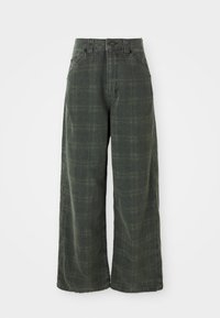 BDG CHECK JAYA BAGGY - Vrečaste kavbojke - green