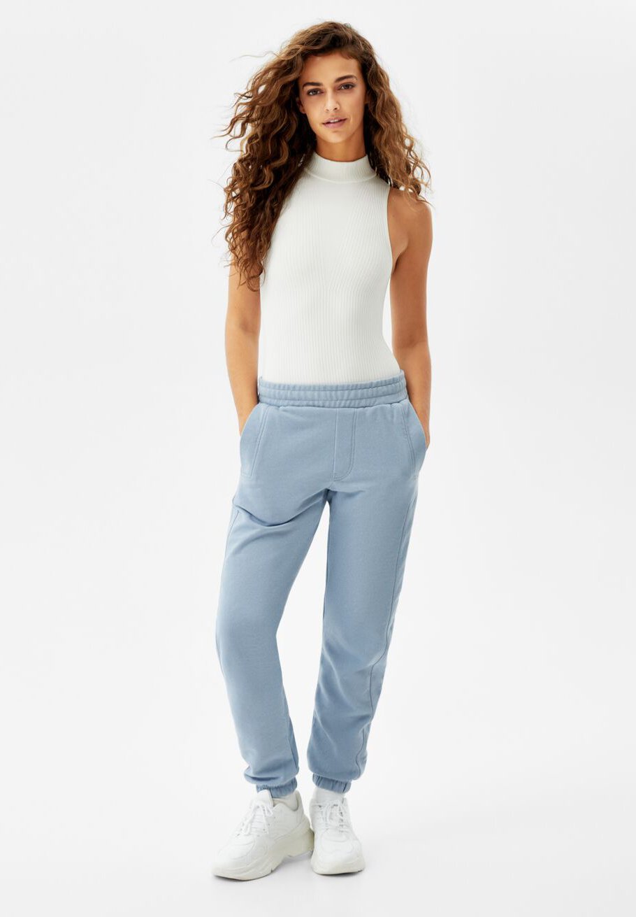 Bershka Pantaloni sportivi - light blue/celeste - Zalando.it