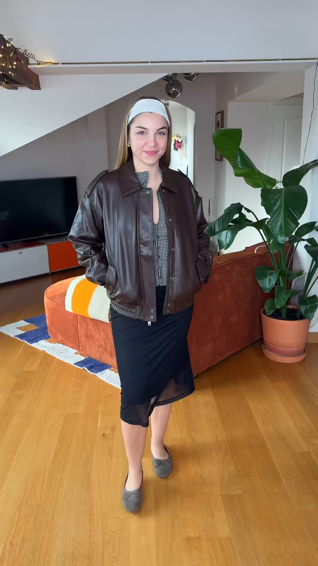 Abercrombie & Fitch CLASSIC - Faux leather jacket - brown
