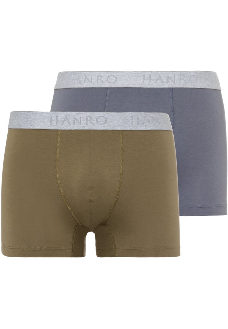 Hanro ESSENTIALS 2 PACK - Boxerkalsong - dusky green deep onyx
