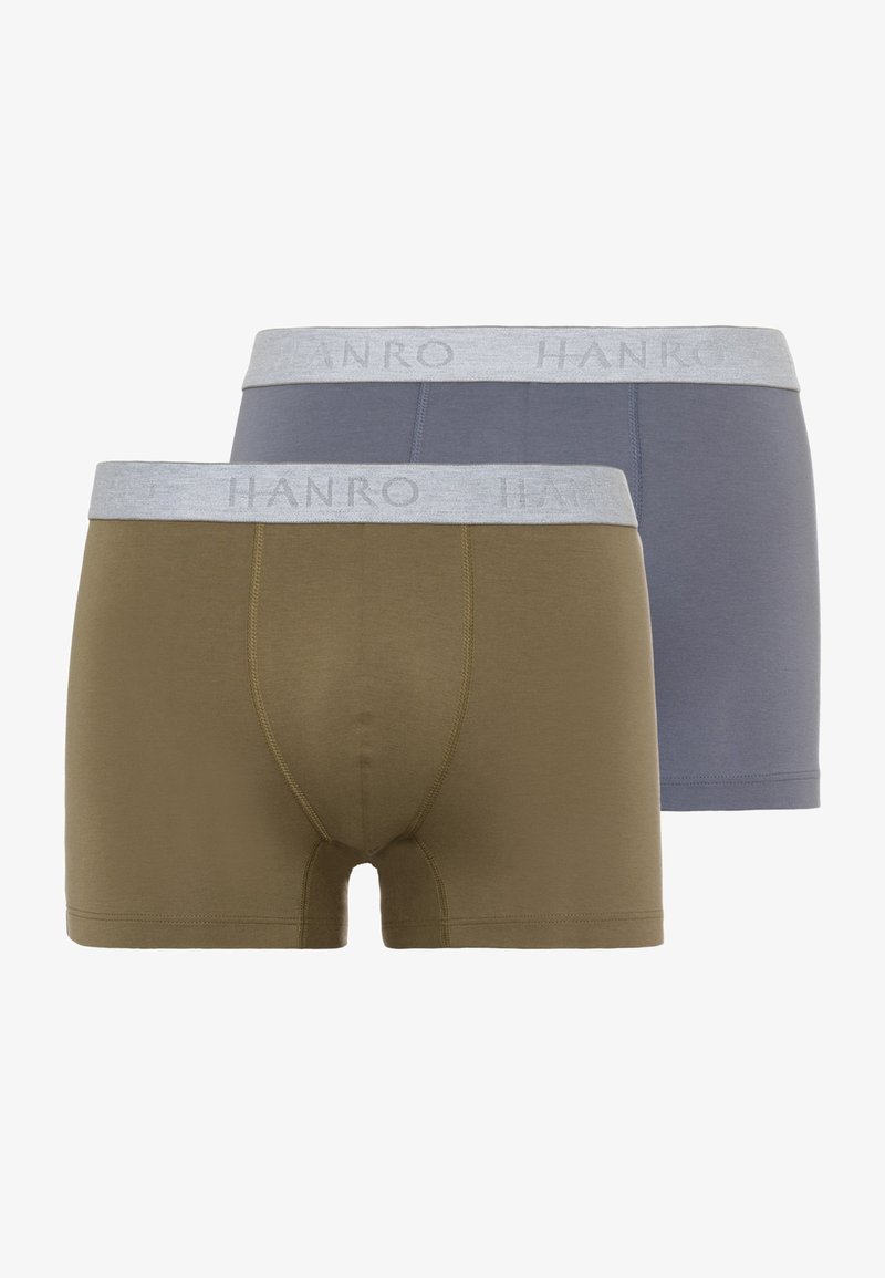 Hanro ESSENTIALS 2 PACK - Boxerkalsong - dusky green deep onyx
