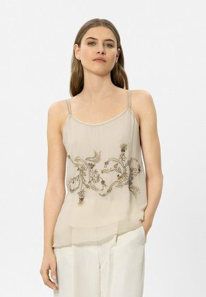 Luisa Cerano, MIT STICKEREI - Top - beige