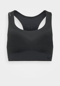 NIKE SWOOSH FLYKNIT WOMEN'S HIGH-SUPPORT NON-PADDED SPORTS BRA - Sports-BH'er med høj støtte - black/dark smoke grey/photon dust