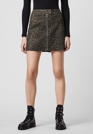 Leren rok - brown