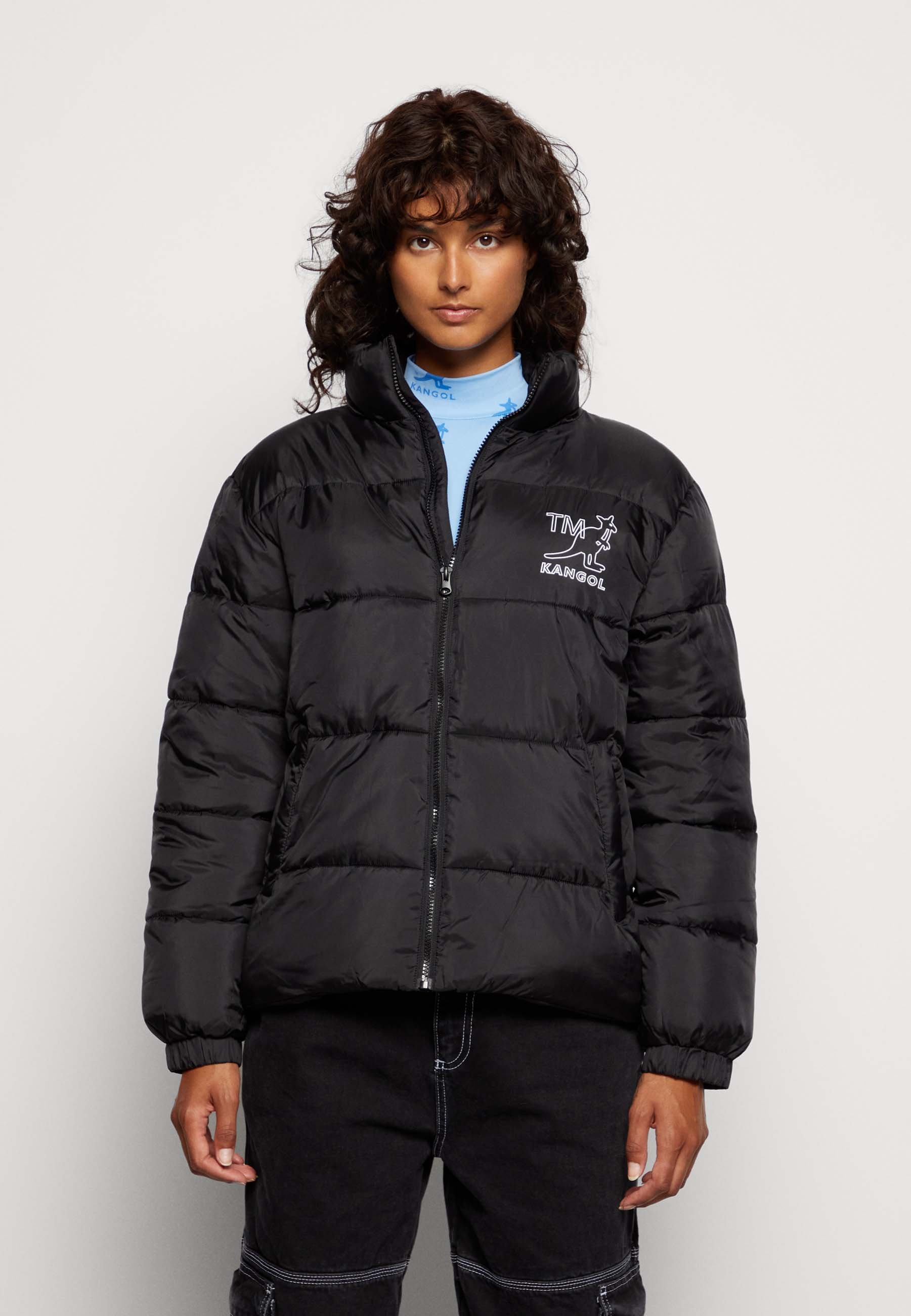 kangol black puffer jacket