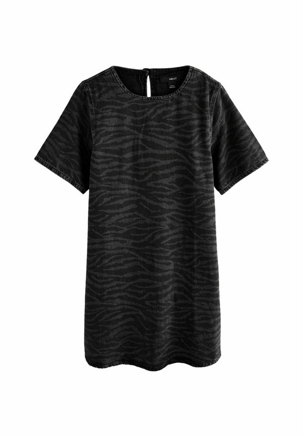 SHORT SLEEVE - REGULAR FIT - Jeanskleid - zebra print