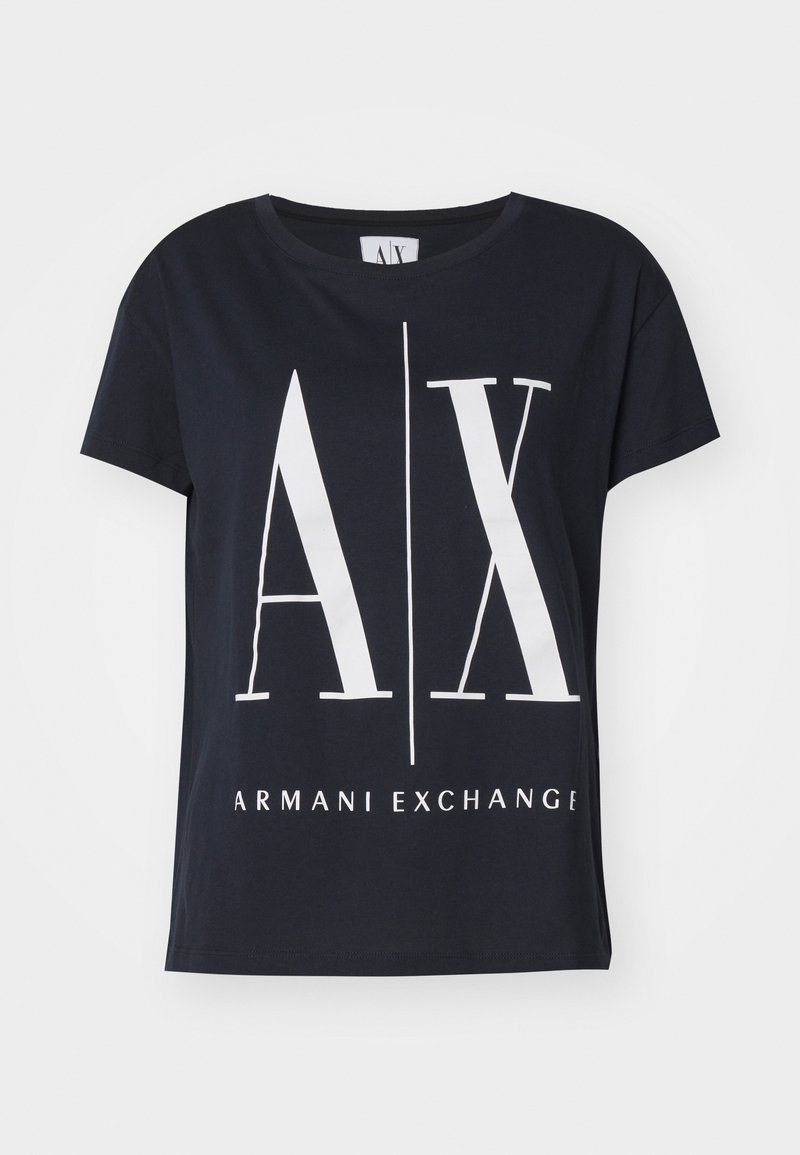 Armani Exchange Triko s potiskem - navy
