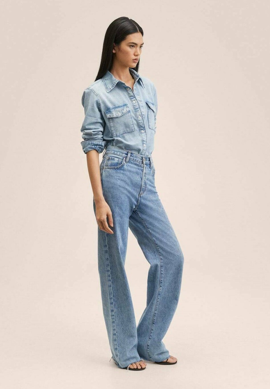 Mango JULIE - Camicia - bleu moyen/blu - Zalando.it