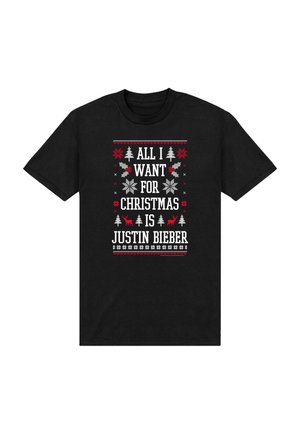 Henry Tiger, JUSTIN BIEBER - ALL I WANT CHRISTMAS - T-Shirt print - black