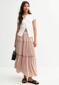 INSERT CHIFFON MIDI - Maxirok - mid pink