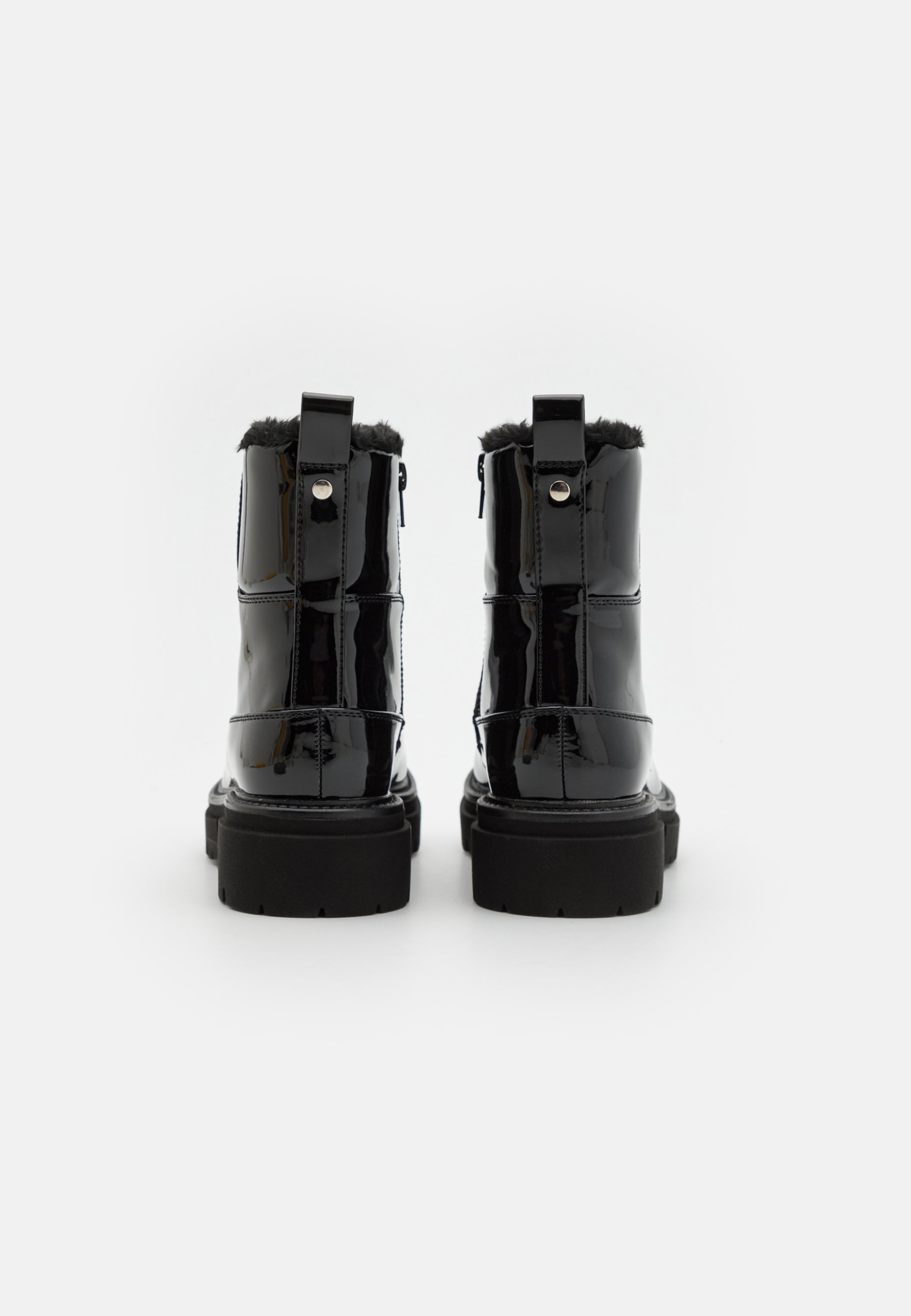 ONLY SHOES ONLTRINITY 8 ZIP WARM - Platform ankle boots - black