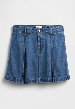 GAP SANDY LIANG PLEATED DENIM MINI SKIRT - Jupe en jean - blue denim