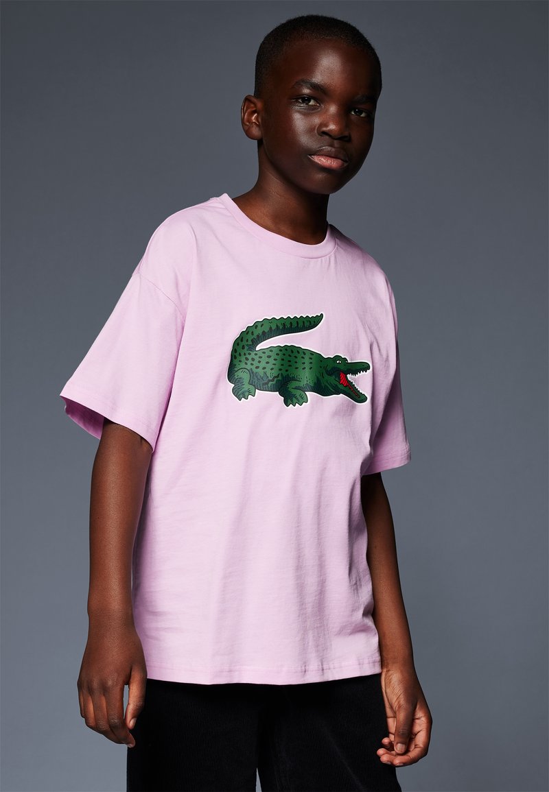 Lacoste TEE CROC UNISEX - Printtipaita - gelato