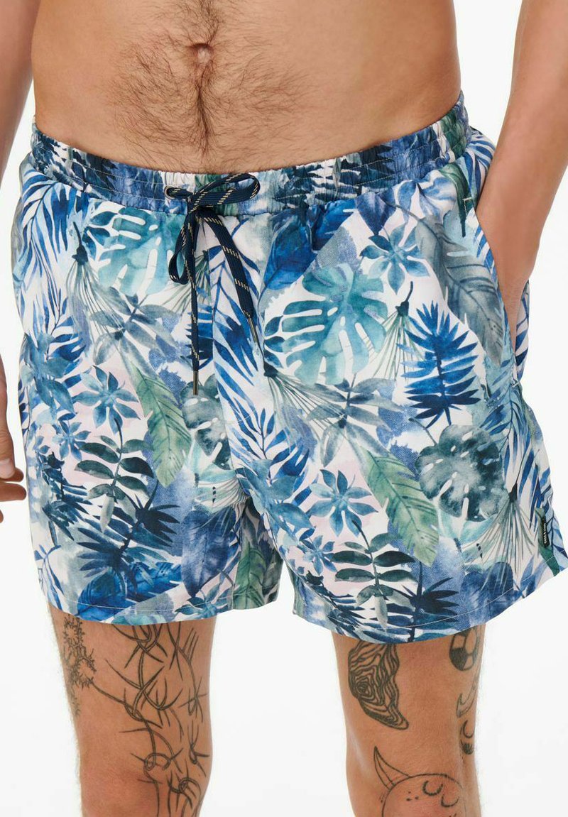 Herren Badehosen | Only & Sons GEMUSTERTE Badeshorts dress blues/blau - EW87284 Herren Badehosen | Only & Sons GEMUSTERTE Badeshorts dress blues/blau - EW87284