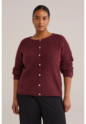 WE Fashion CURVE - Kardiganas - burgundy red