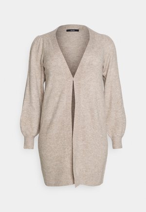 Vero Moda Curve VMRUBELLEFILE LONG CARDIGAN - Cardigan - silver mink
