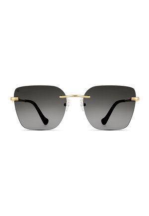 Gafas de sol negras con un degradado, de forma cuadrada, con acentos de metal dorado y almohadillas nasales ajustables. Las patas negras elegantes proporcionan un aspecto moderno.