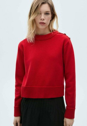 WITH JEWEL BUTTONS - Pulover - red