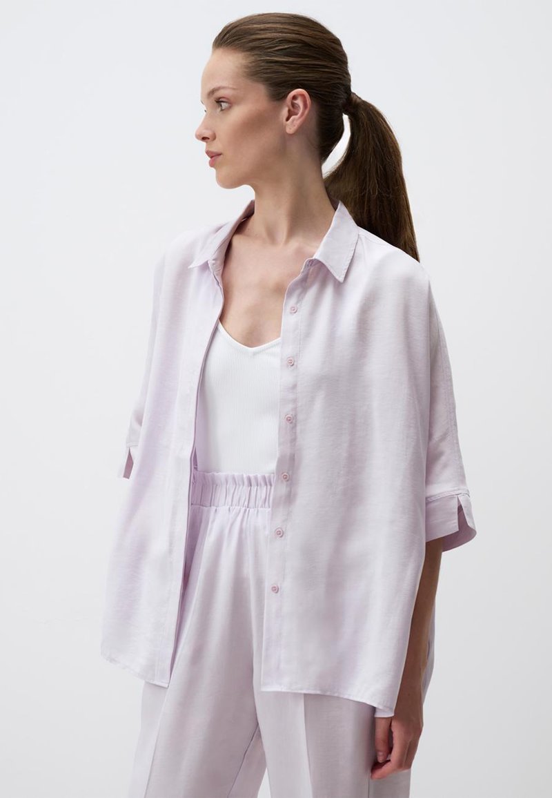 Jimmy Key LOOSE FIT THREE QUARTER SLEEVED SLIT - Camicia - lilac