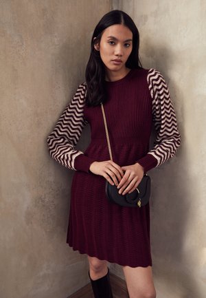 Gebreide jurk - red/white