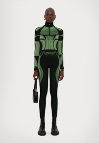 MISBHV Leggings - Calças - black/green