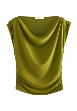 DRAPED REGULAR FIT - Nyomott mintás póló - olive green