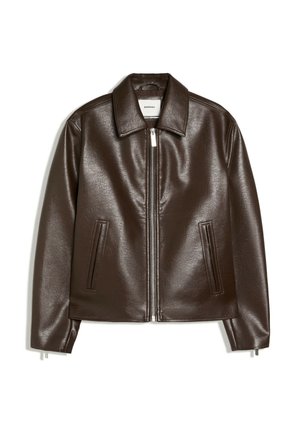 Bershka, Veste en similicuir - dark brown