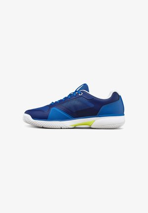 Wilson, RUSH LITE 5 CLAY - Chaussures de tennis pour terre-battueerre battue - deja vu blue white safety yellow