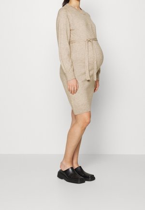 Pletené šaty - beige