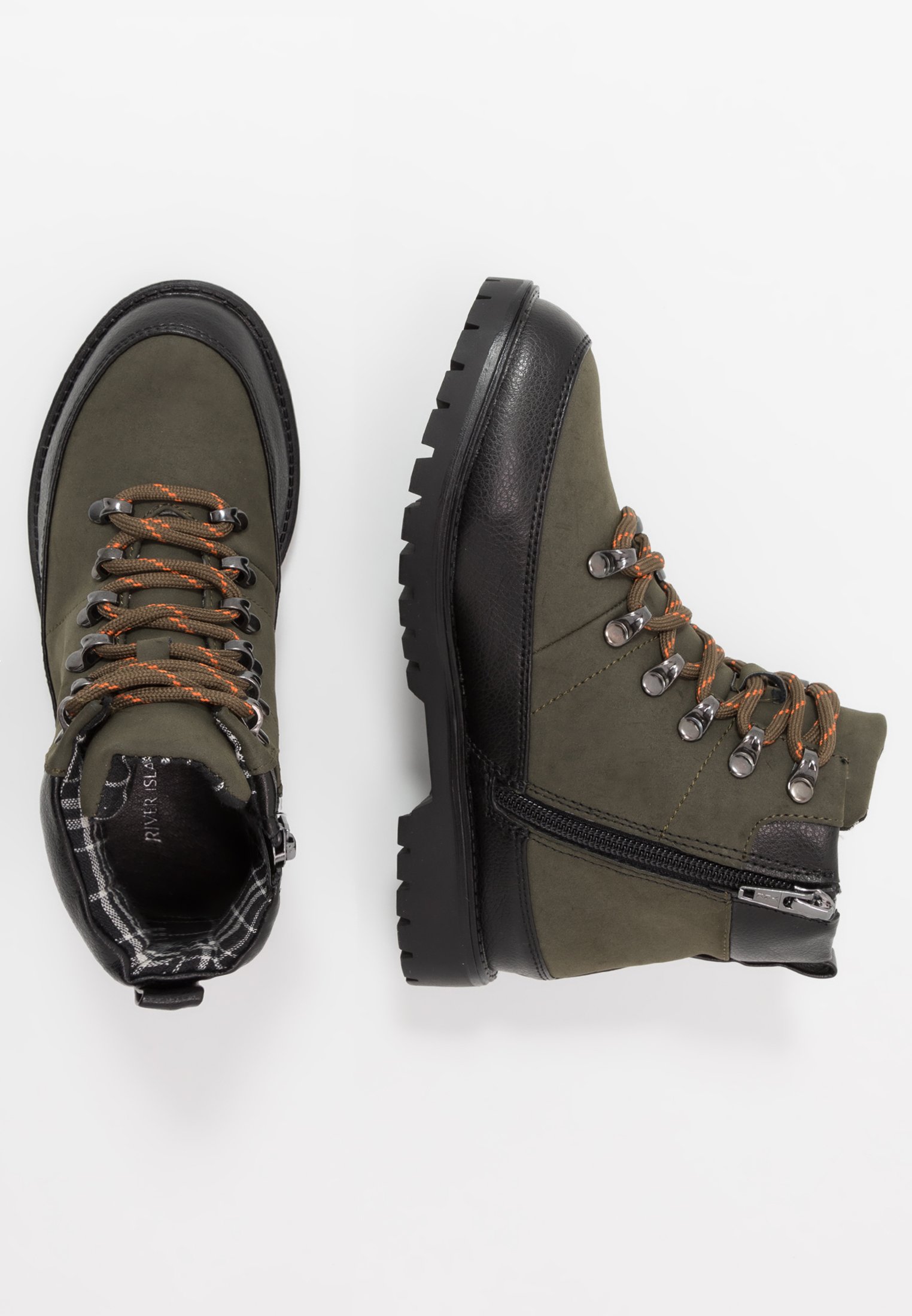 river island khaki boots