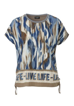 MIT MOKKAFARBIGEN RÜCKEN - T-Shirt print - mehrfarbig