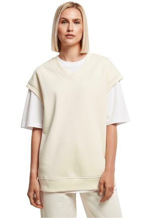 Urban Classics LADIES OVERSIZED SWEAT SLIPOVER - Strickpullover - whitesand