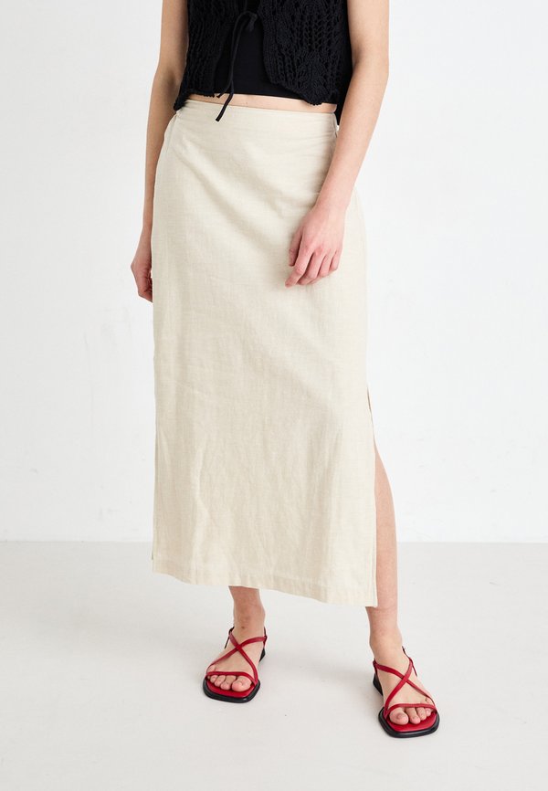 PULL ON SLIP SKIRT  - Maxi skirt - beige