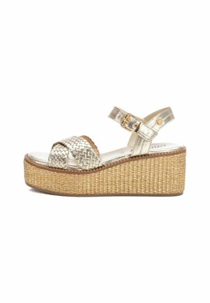Sandali con plateau - gold