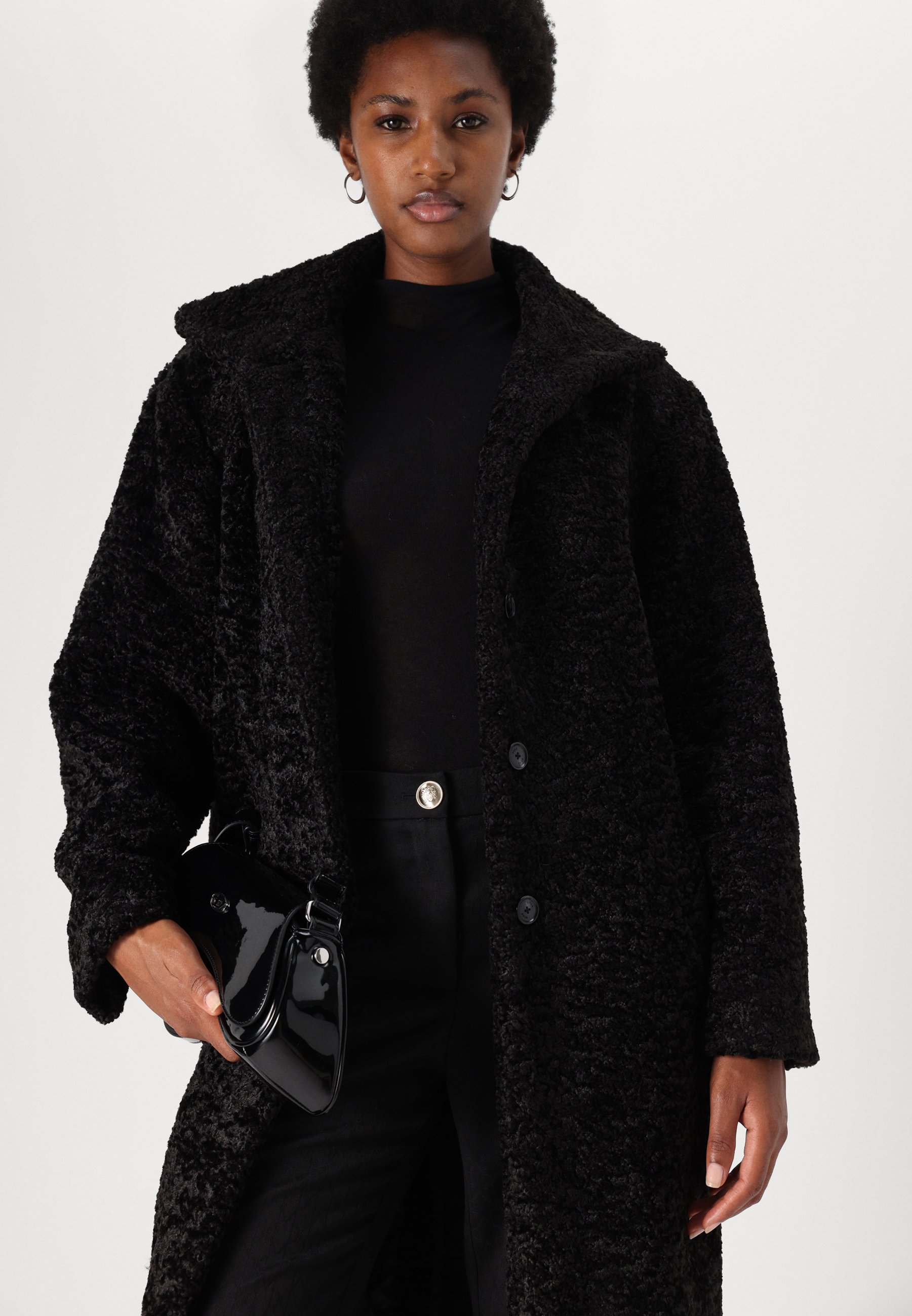 コート Boss C_Caylina1 Coat Ld0066741604 BOSS Caylina Stand Collar Coat, Black