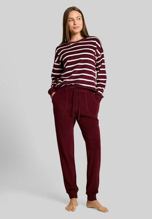 TOM TAILOR TOM TAILOR BODYWEAR PYJAMA-SET AUS FROTTEE - Pyjama - red stripes