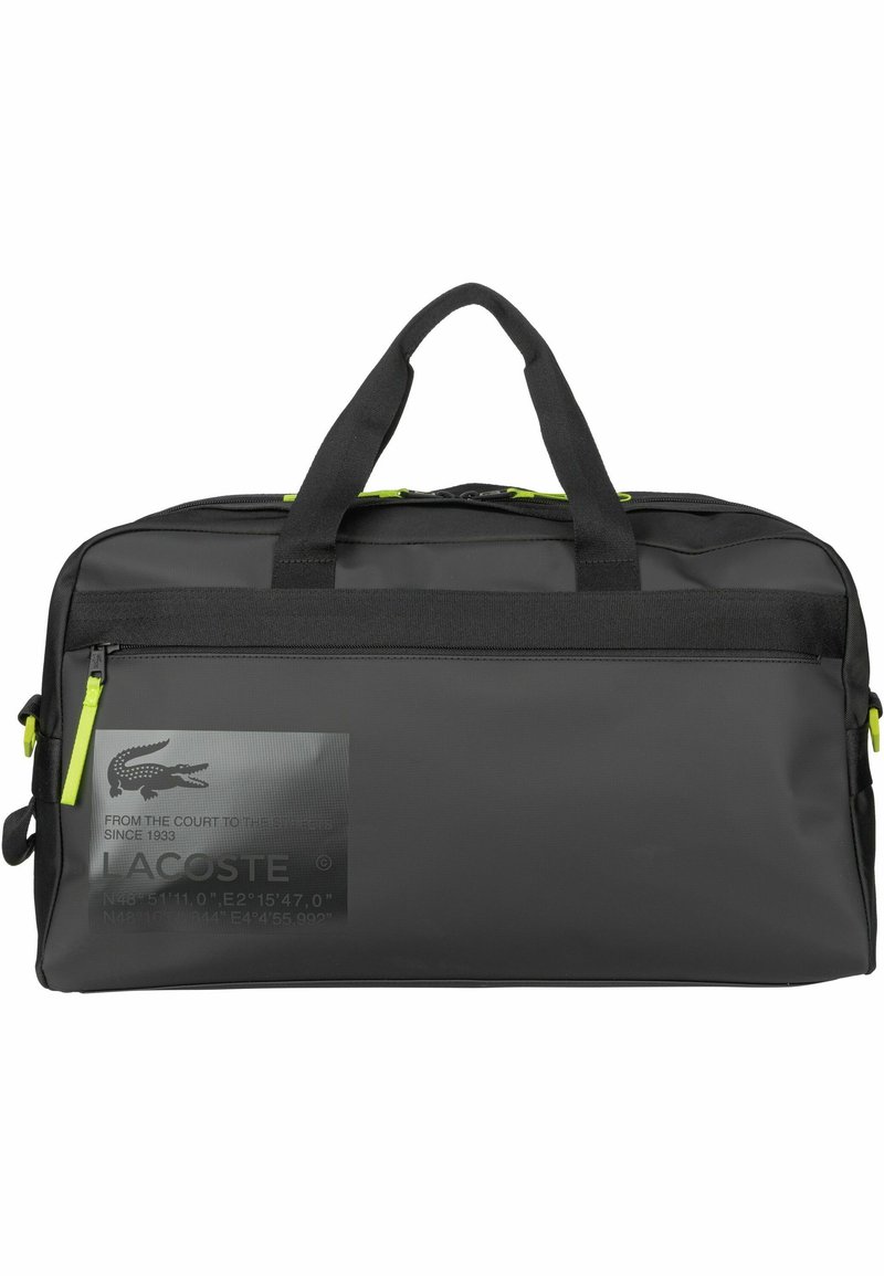 Lacoste Borsa da viaggio - black lime/nero