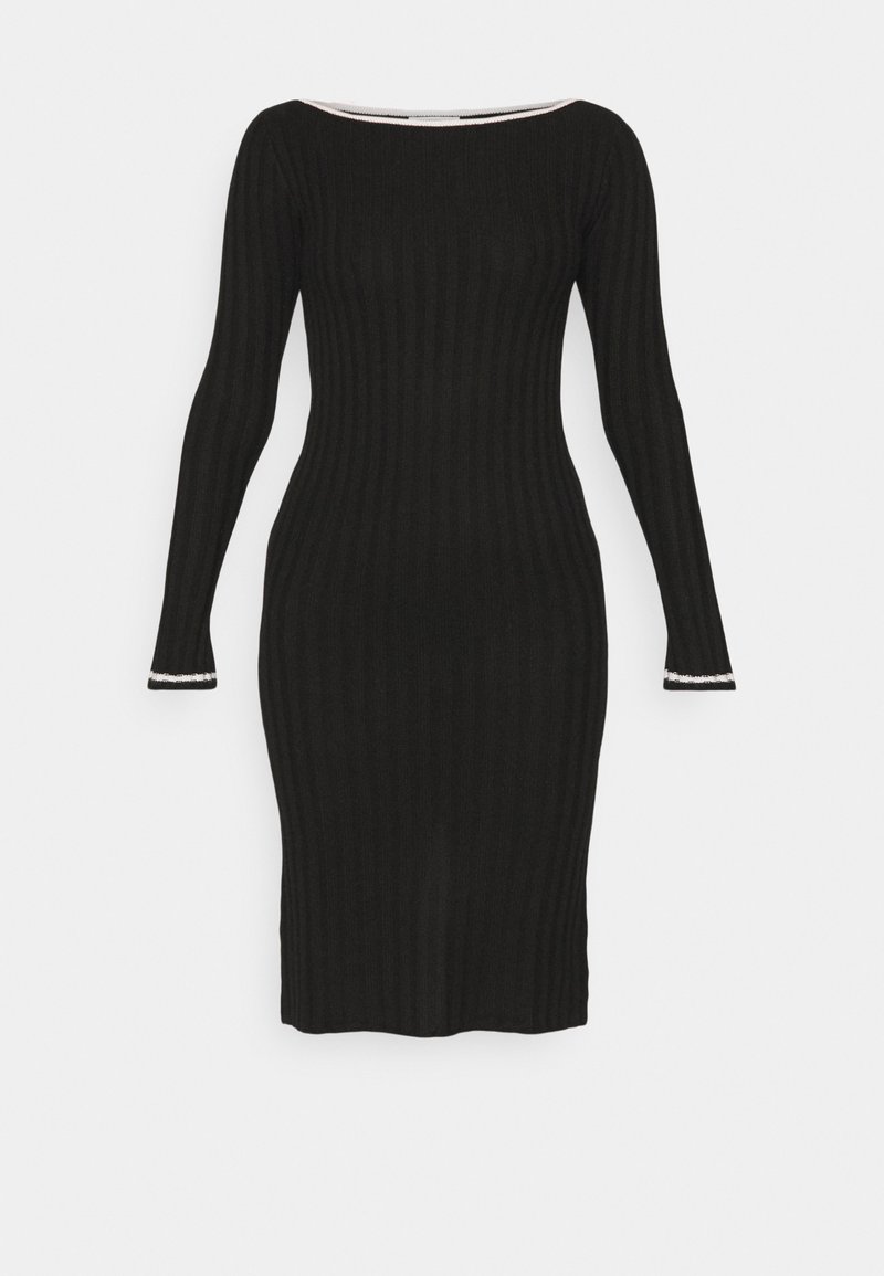 pure cashmere Gebreide jurk zwart