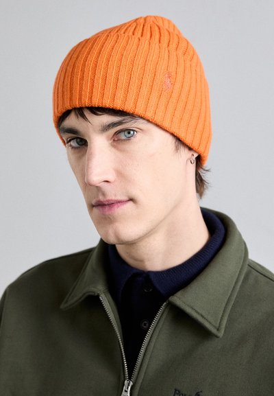 Polo Ralph Lauren WOOL RIB-KNIT WATCH CAP - Beanie - flannel orange