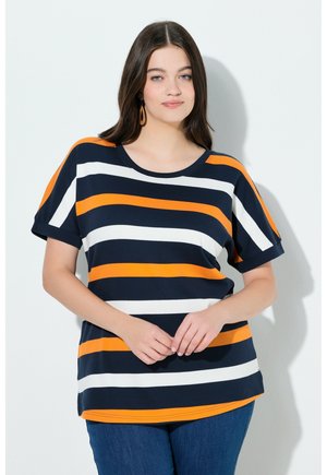 STRIPED SHORT SLEEVE  - T-shirt con stampa - marine