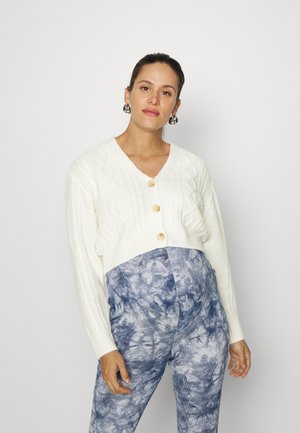 PCMKARLA CROPPED CARDIGAN - Chaqueta de punto - cloud dancer