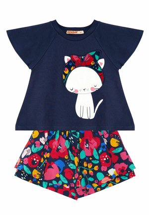 Denokids SET CAT & FLOWERS - Printtipaita - mehrfarbig