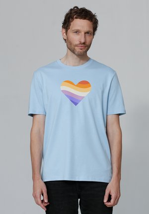 watapparel RAINBOW HEART - T-Shirt print - blue soul