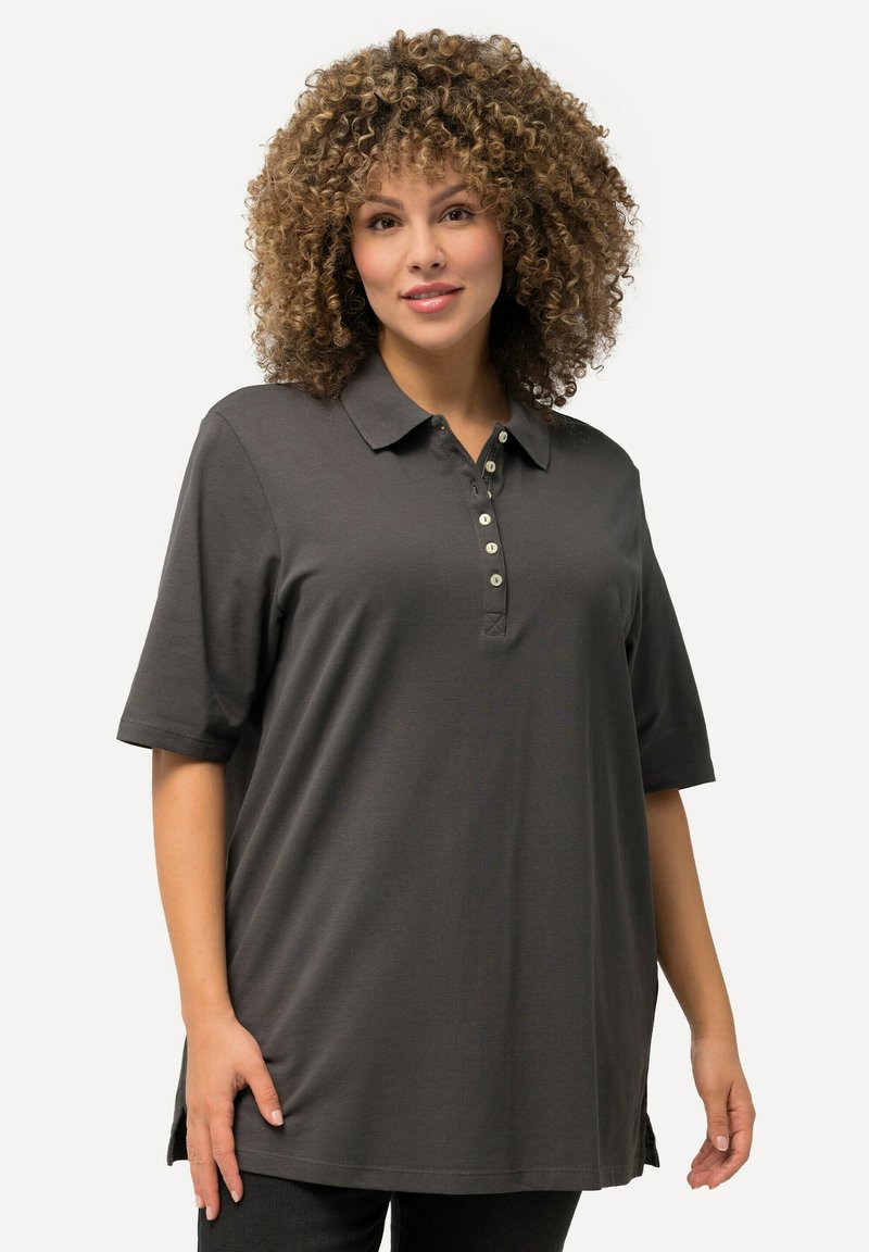 Ulla Popken MANCHES COURTES - Polo - anthracite